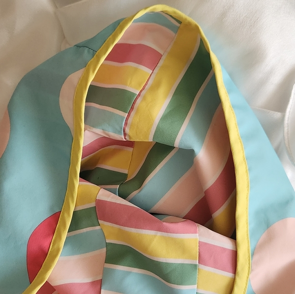 CLEARANCE Matilda Jane Raincoat Polka Dot Vinyl and Cotton with Hood Size 8 - Picture 6 of 16